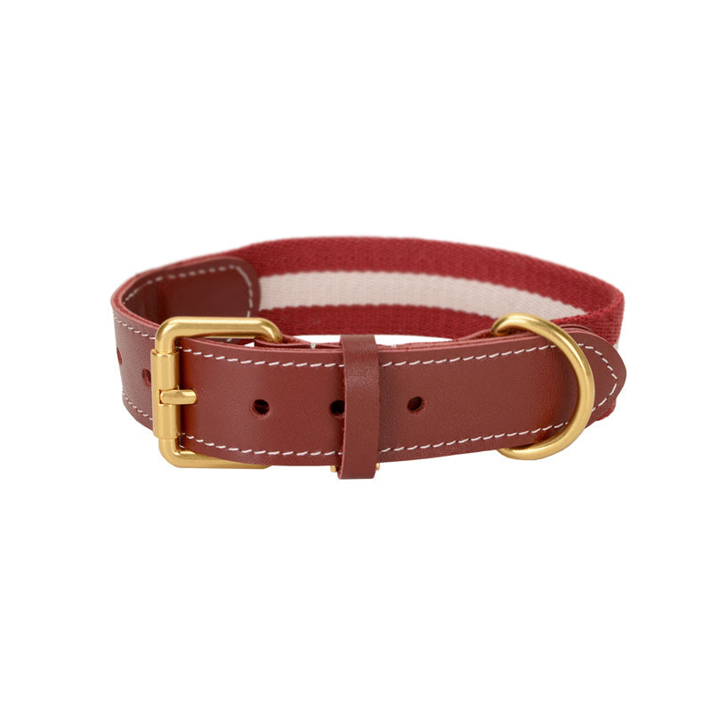 Woven Dog Collar & Leash Set – Super Wide for Medium & Large Dogs