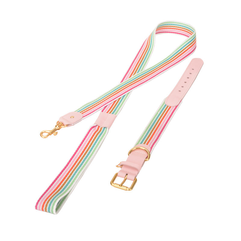 Woven Dog Collar & Leash Set – Super Wide for Medium & Large Dogs