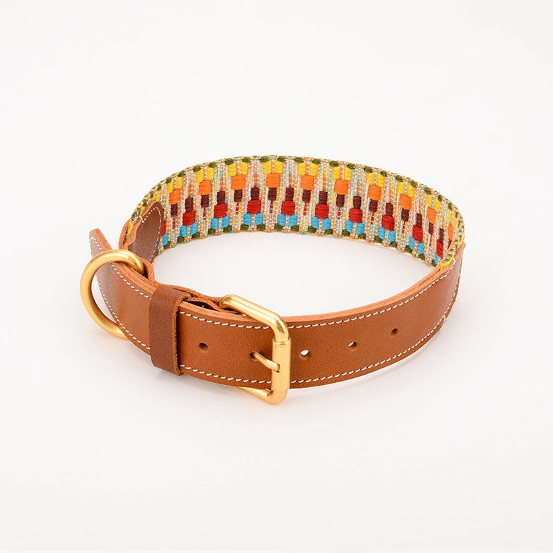 Woven Dog Collar & Leash Set – Super Wide for Medium & Large Dogs