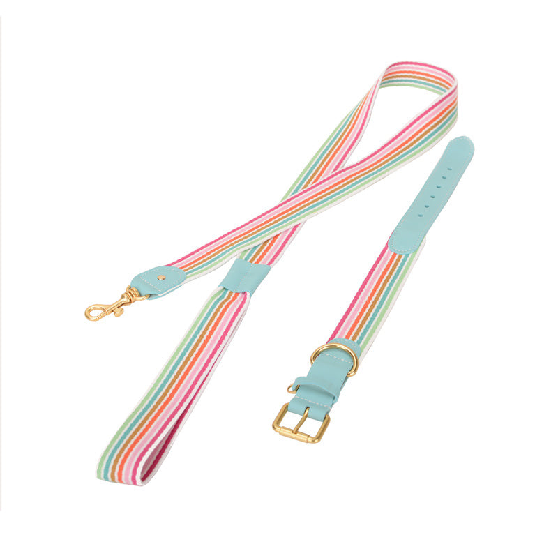 Woven Dog Collar & Leash Set – Super Wide for Medium & Large Dogs