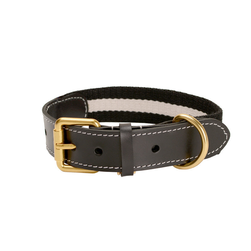 Woven Dog Collar & Leash Set – Super Wide for Medium & Large Dogs
