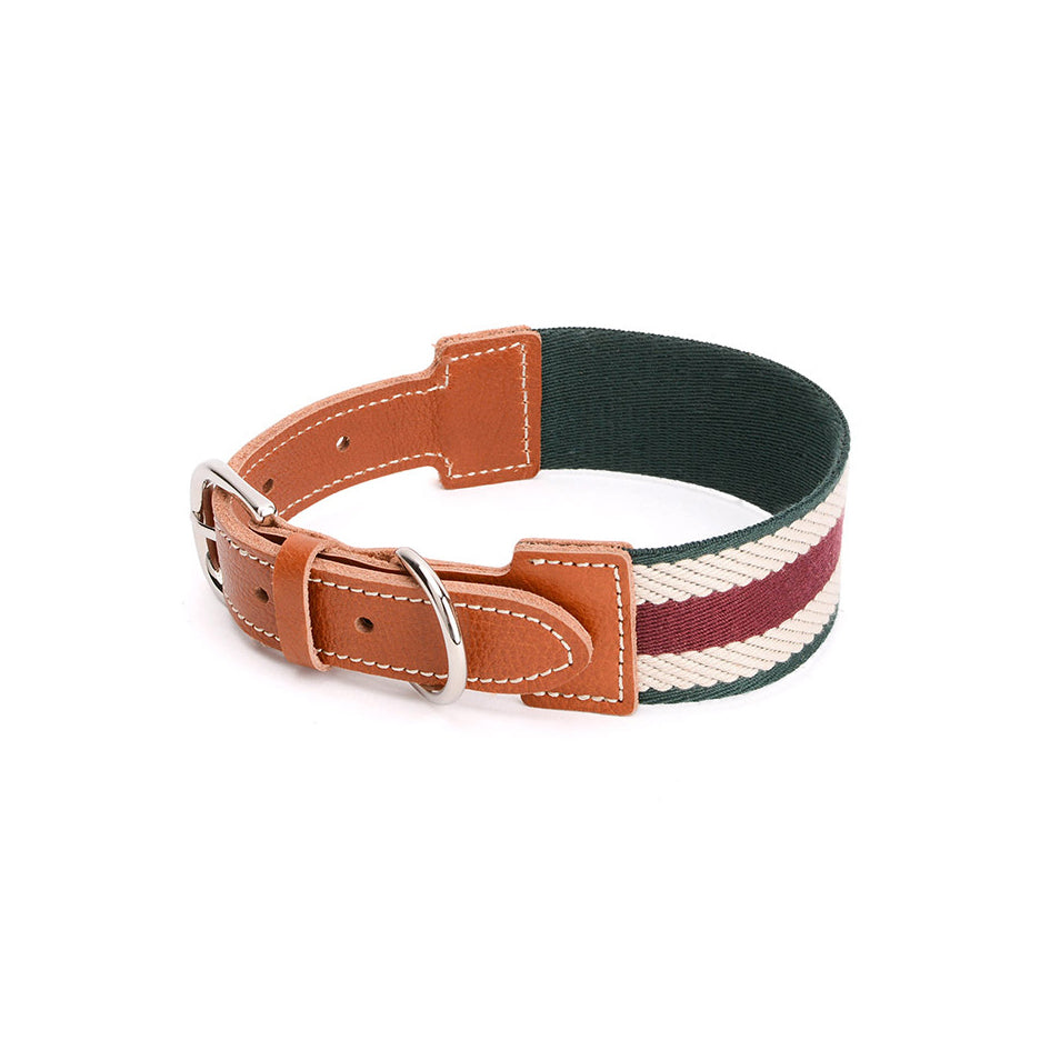 Adjustable Stripe Pet Collar with Buckle Strap