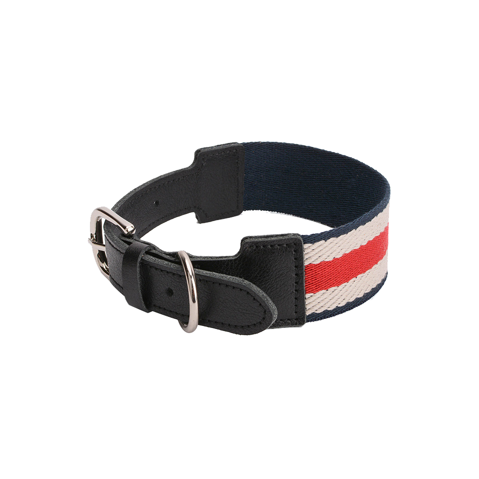 Adjustable Stripe Pet Collar with Buckle Strap