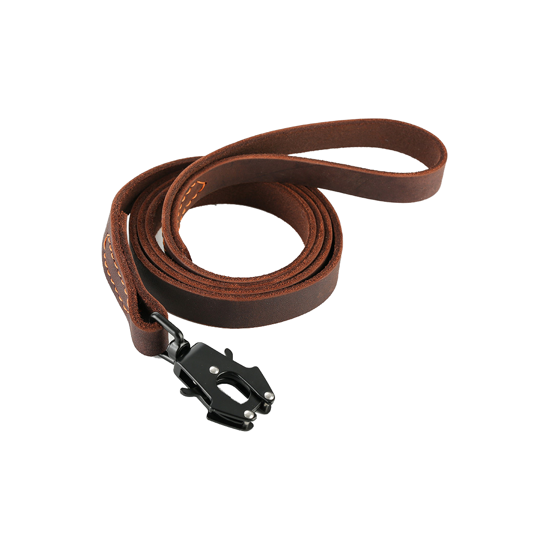 Cowhide Dog Leash with Fast Release Buckle