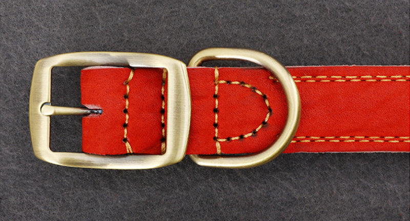 Premium Cowhide Dog Leash and Collar Set