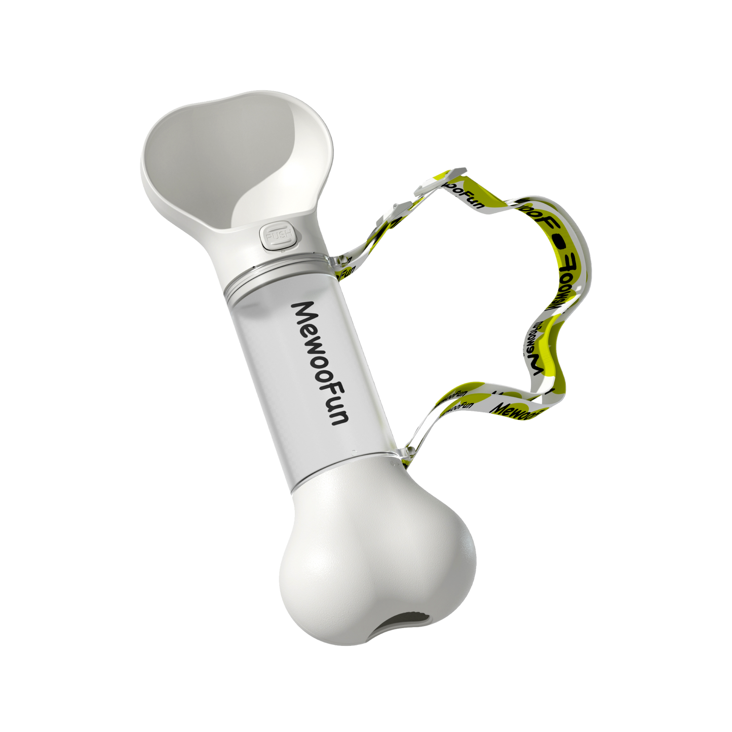 Mewoofun Travel Dog Water Bottle & Feeder – 2-in-1 Leak-Proof with Poop Bag Holder