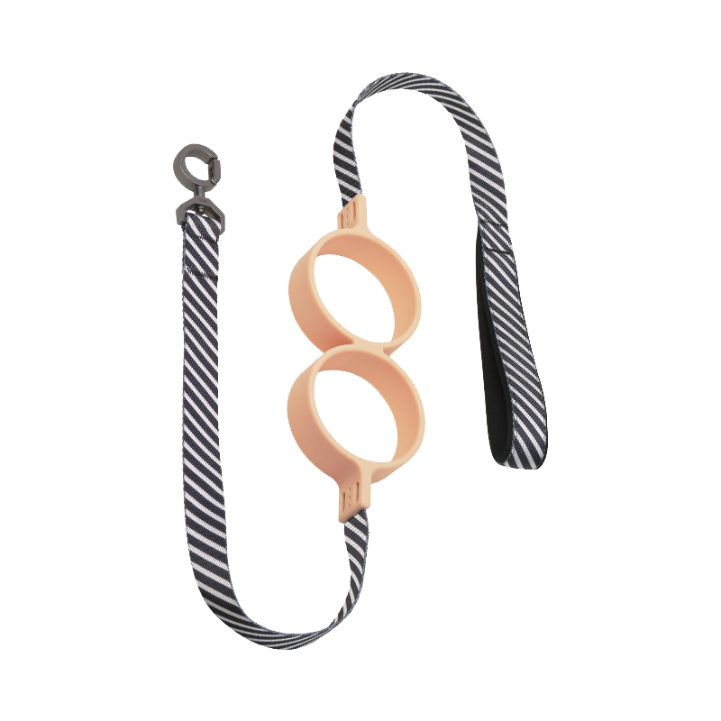 Shock-Absorbing Pet Leash – Diamond Striped Color Block Design