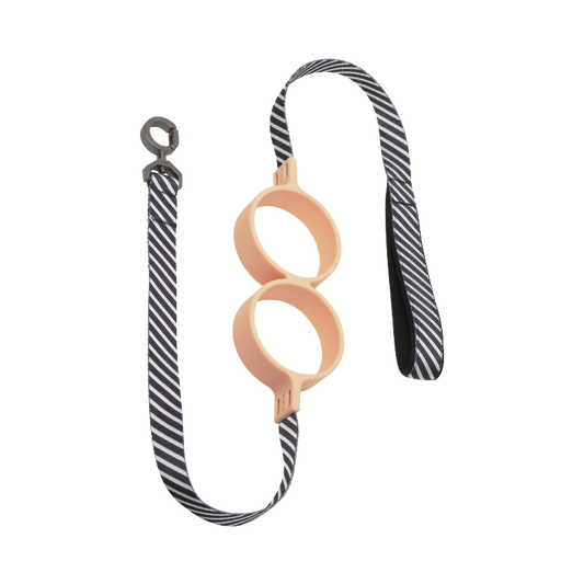 Shock-Absorbing Pet Leash – Diamond Striped Color Block Design