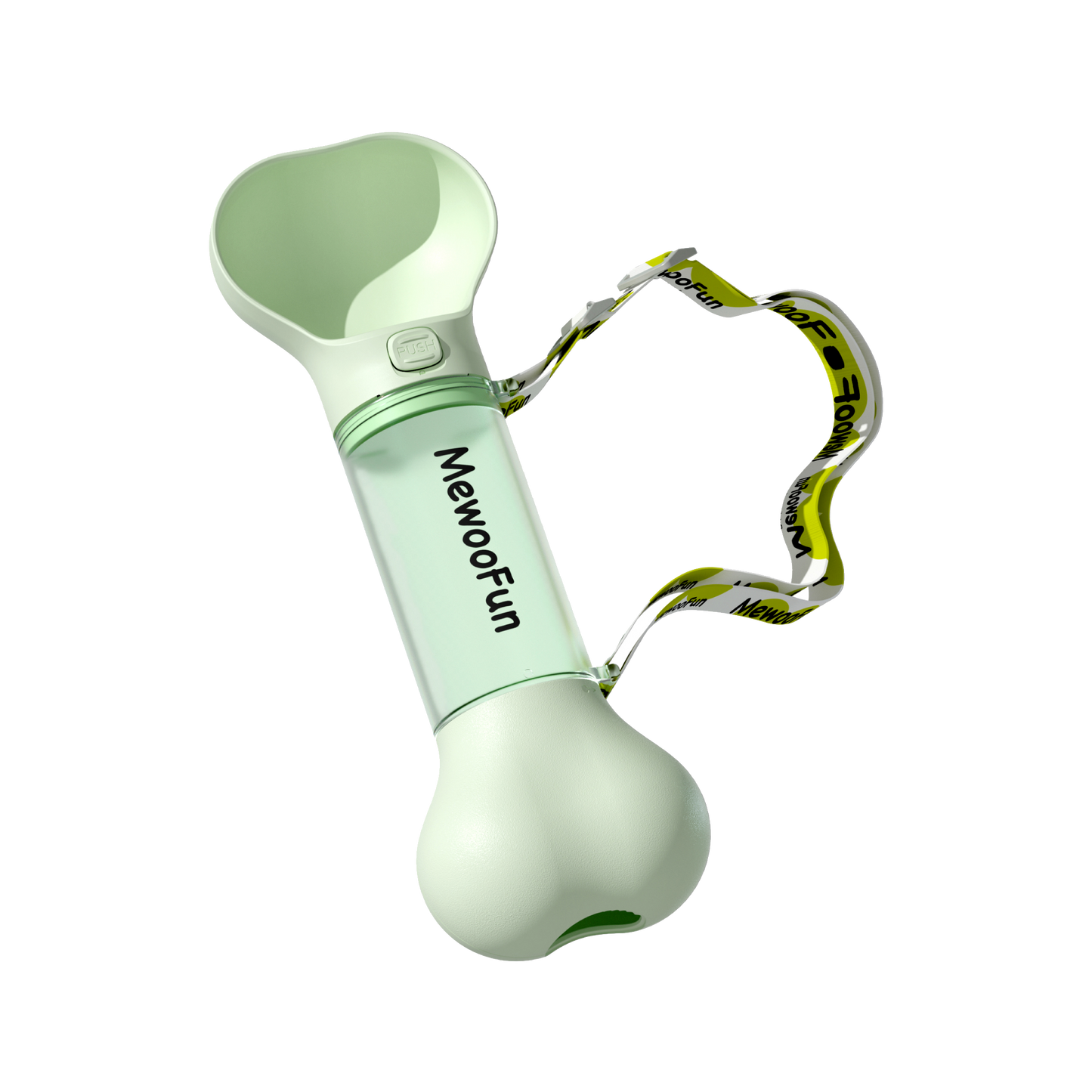 Mewoofun Travel Dog Water Bottle & Feeder – 2-in-1 Leak-Proof with Poop Bag Holder