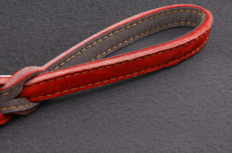 Premium Cowhide Dog Leash and Collar Set