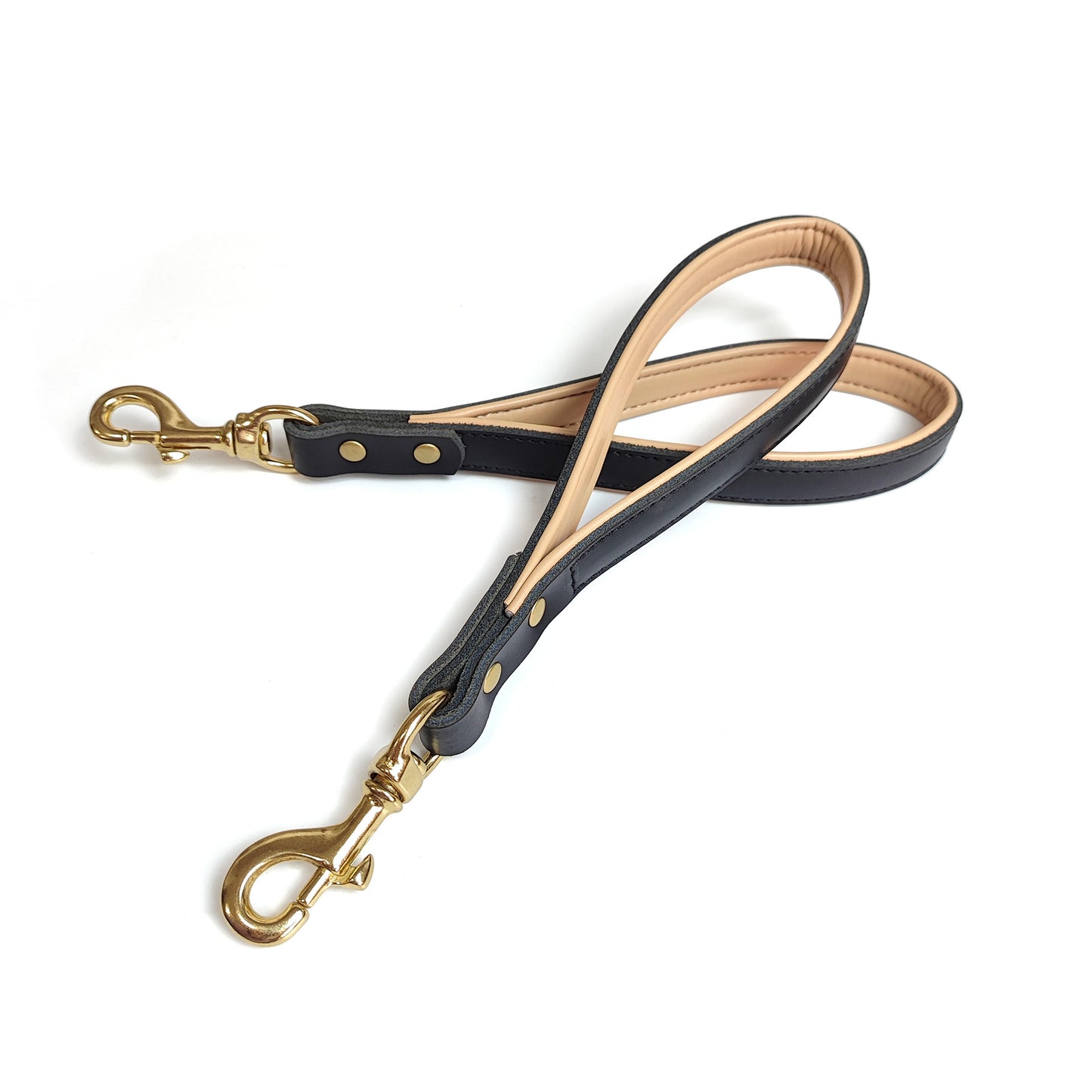 Real Cowhide Dog Leash – Hand-Held Leather Lead