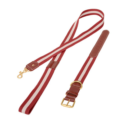 Woven Dog Collar & Leash Set – Super Wide for Medium & Large Dogs