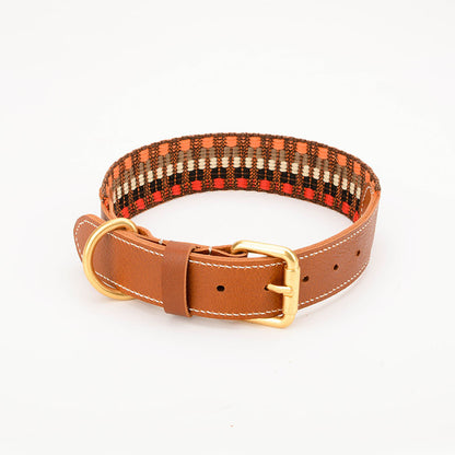 Woven Dog Collar & Leash Set – Super Wide for Medium & Large Dogs