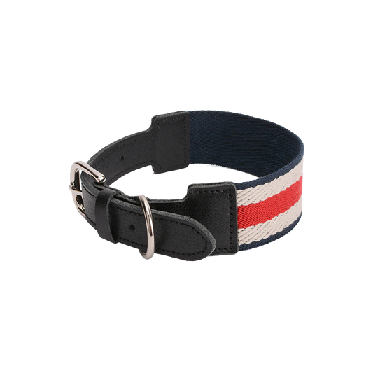 Adjustable Stripe Pet Collar with Buckle Strap