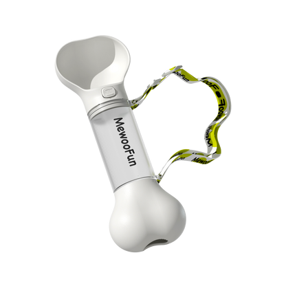 Mewoofun Travel Dog Water Bottle & Feeder – 2-in-1 Leak-Proof with Poop Bag Holder