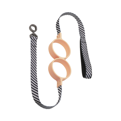 Shock-Absorbing Pet Leash – Diamond Striped Color Block Design